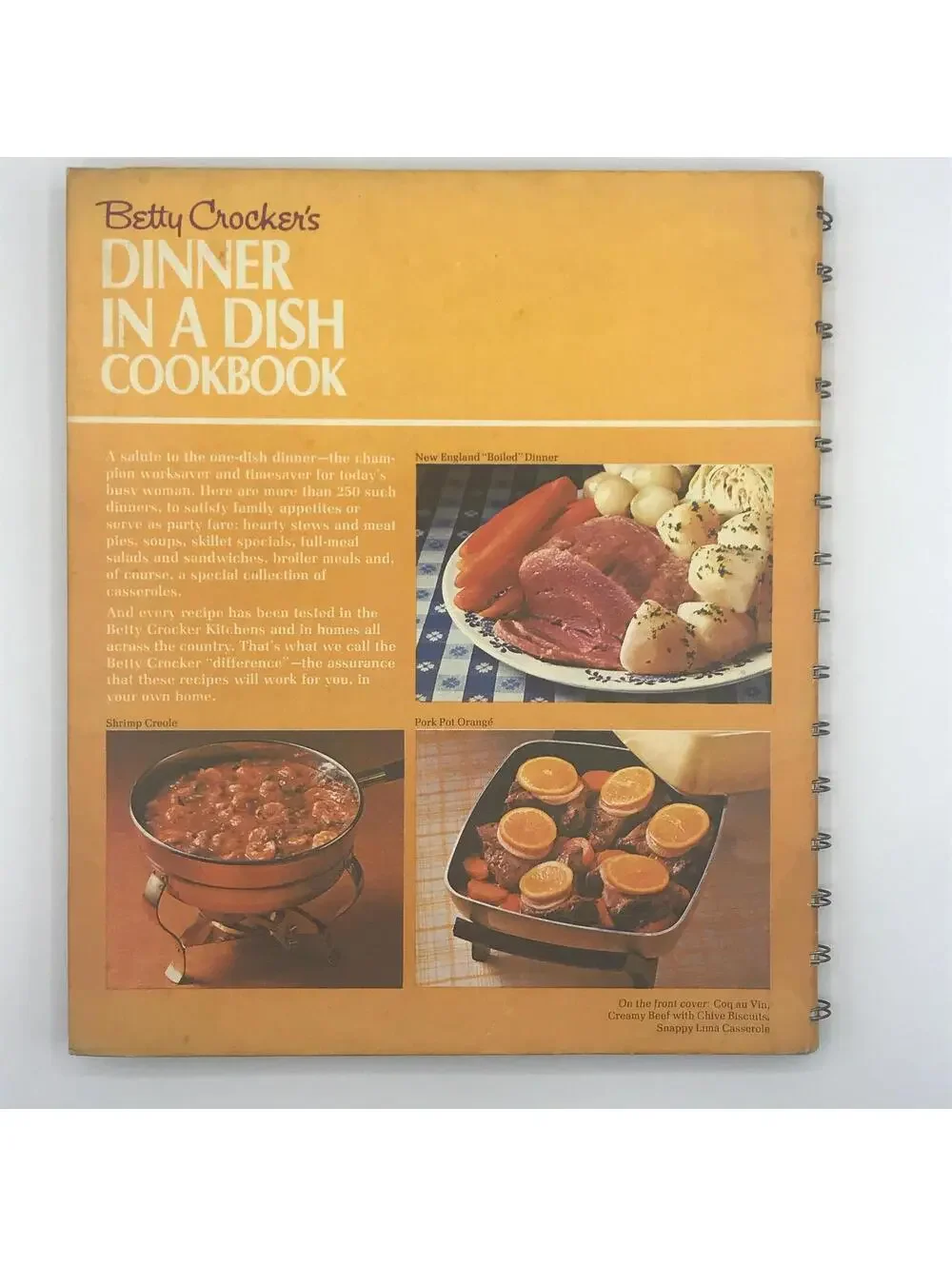 Vintage Betty Crocker's Dinner In A Dish Cookbook, 1973, One-Pot Meals